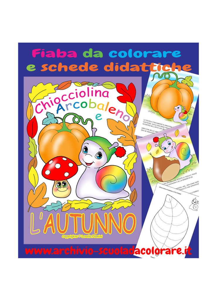 fiaba autunno per bambini con chiocciolina arcobaleno