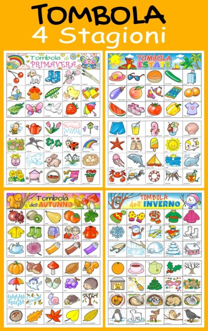 tombole sulle 4 stagioni scuola infanzia